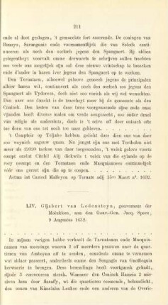 LIV. Gijsbert van Lodensteyn, gouverneur der Molukken, aan den Gouv.-Gen. Jacq. Specx, 9 August 1632