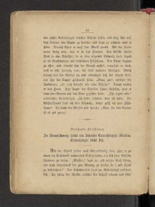Dreißigste Erzählung. In Braunschweig spickt ein Schuster Eulenspiegels Stiefeln. Eulenspiegel rächt sich.