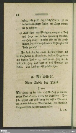 9. Vom Debit des Torfs