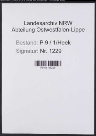 Sterberegister Standesamt Heek