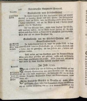 Rudelsdorffer Bergwerks-Protocoll. Im Jahr 1749.