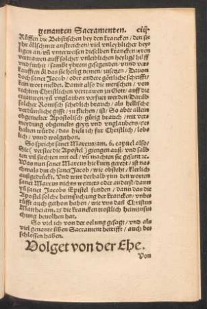 Volget von der Ehe.