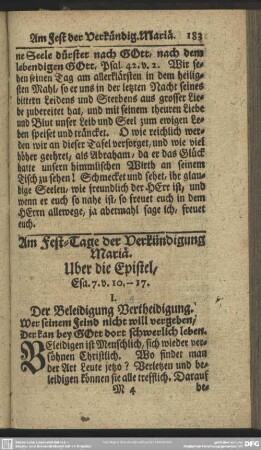 Am Fest-Tage der Verkündigung Mariä