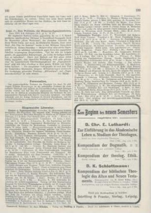 191 [Rezension] Kaiser, Friedrich, Zions Wachtturm- oder Millenium- Tagesanbruchslehren