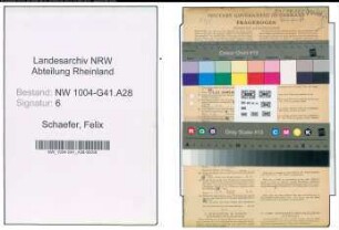 Entnazifizierung Felix Schaefer , geb. 27.02.1890 (Polizeibeamter)