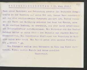 44 Kriegsnachrichten 22. Juni 1915