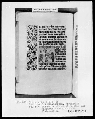 Stundenbuch — Martyrium des heiligen Sebastian, Folio 31verso