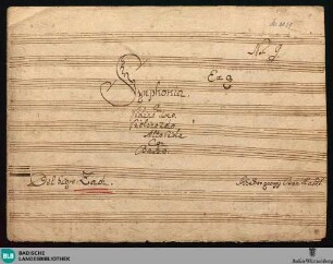Symphonies - Don Mus.Ms. 2069 : vl (2), vla, b; G; GotZ C10