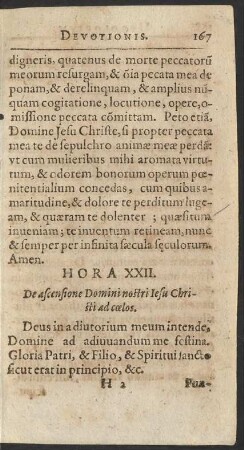 Hora XXII.