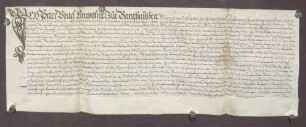 Gültbrief von Peter Vogel und seiner Frau Elisabeth von Berghausen gegen die geistliche Verwaltung Durlach