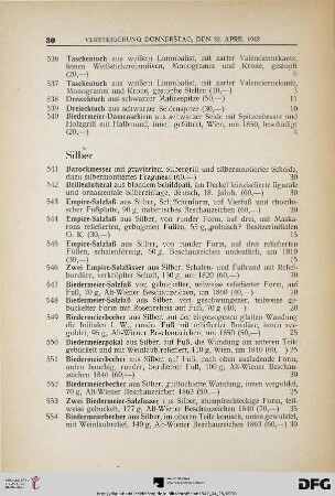 Silber (Nr. 541-559