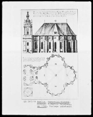 Entwurf für die Parochialkirche in Berlin