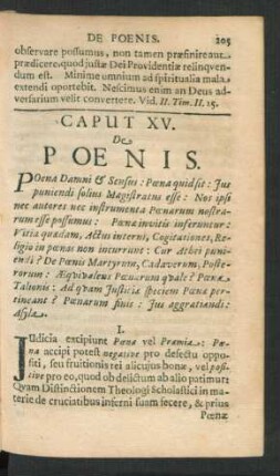 Caput XV. De Poenis.
