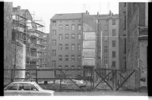 Kleinbildnegativ: Abgerissenes Mietshaus, Potsdamer Str. 59, 1982