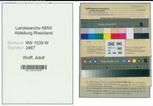 Entnazifizierung Adolf Wolff , geb. 00.00.0000 (Kriminalsekretaer)
