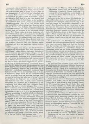 138-139 [Rezension] Common Service Book of the Lutheran Church