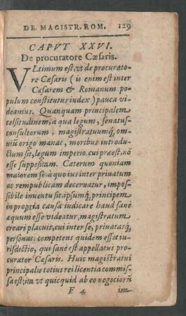 Caput XXVI. De procuratore Caesaris