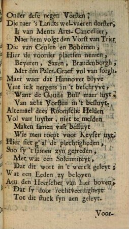 Chronyk of the Beschryvinge, vervattende de tegenwoordige Cheurvorsten in t'particulier ...