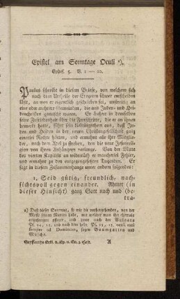 Epistel am Sonntage Oculi. Ephes. 5. V. 1-10