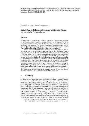 Die multimodale Konstitution eines imaginären Raums als interaktive Problemlösung