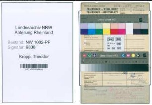 Entnazifizierung Theodor Kropp , geb. 23.02.1899 (Platzmeister)