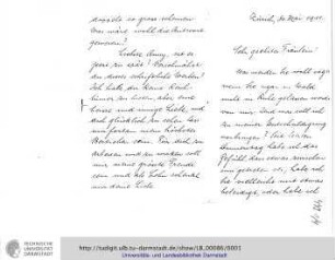 Einzelbrief von n., Emil an n., Anny
