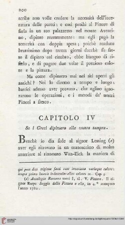 Capitolo IV: Se i Greci dipinsero alla nostra tempra