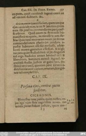 Cap. IX. A Persona eius, contra quem scribitur.