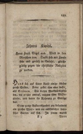 Zehntes Kapitel. - Elftes Kapitel.