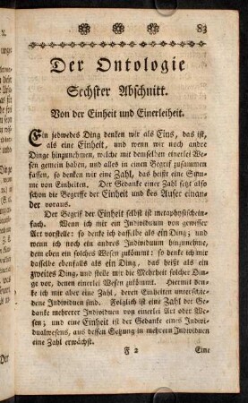 83-86, Sechster Abschnitt.