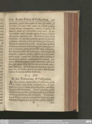 Cap. XVI. De Iure Tributorum, & Vectigalium.