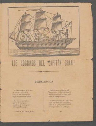 Barcarola : [De la zarzuela] "Los sobrinos del Capitán Grant"