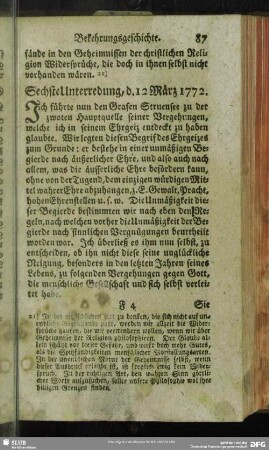 Sechste Unterredung, d. 12 März 1772