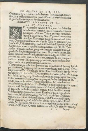 Conatus Secundus De Fide Et Operibus.