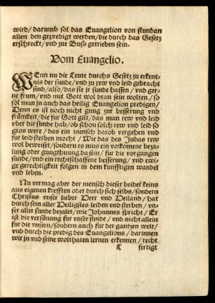 Vom Evangelio.