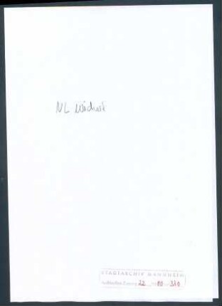 Diebold, Emil, Oberstadtsekretär Mannheim, Schriftwechsel mit Wichert