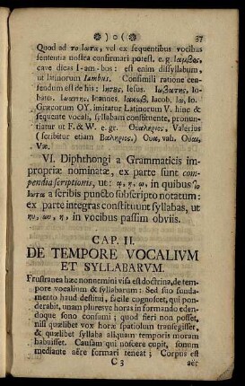 Cap. II. De Tempore Vocalium Et Syllabarum.