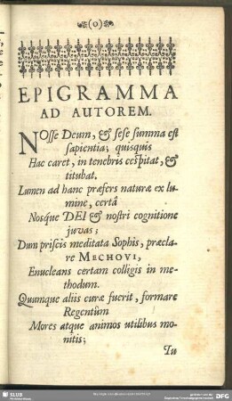 Epigramma Ad Autorem