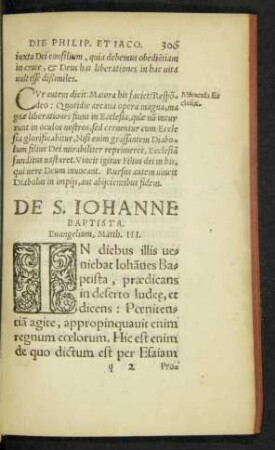 De S. Iohanne Baptista.
