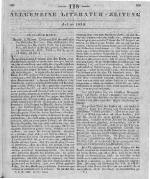 Tigerström, F. W.: Die bonae fidei possessio oder das Recht des Besitzes. Eine civilistische Abhandlung. Berlin: Reimer 1837