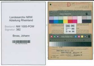 Entnazifizierung Johann Bross , geb. 23.01.1902 (Arbeiter)