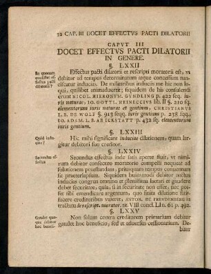 32-37, CAPVT III. DOCET EFFECTVS PACTI DILATORII IN GENERE.