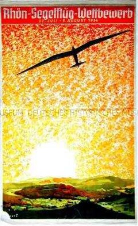 Werbeplakat für einen Segelflug-Wettbewerb