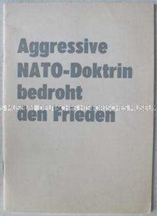 Propagandaschrift der DDR gegen die NATO nach der Übersiedlung der NATO-Mitarbeiterin Lorenzen