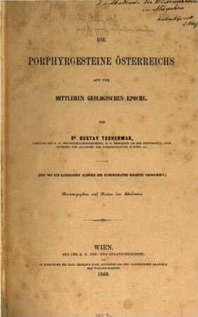 Die Porphyrgesteine Österreichs aus der mittleren geologischen Epoche