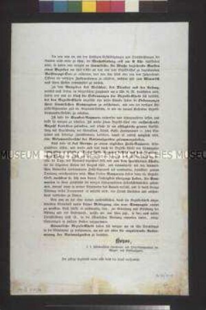 Bekanntmachung: Tagesbefehl für die Nationalgarde vom Ober-Kommandanten der Nationalgarde Hoyos; Wien, 22. März 1848