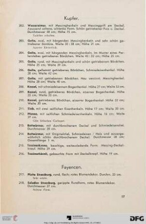 Kupfer (Nr. 202-216)