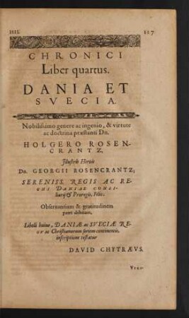 Chronici Liber quartus. Dania Et Suecia.