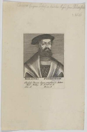 Bildnis des Iohannes Podenstein