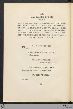 8. Das lezte Opfer